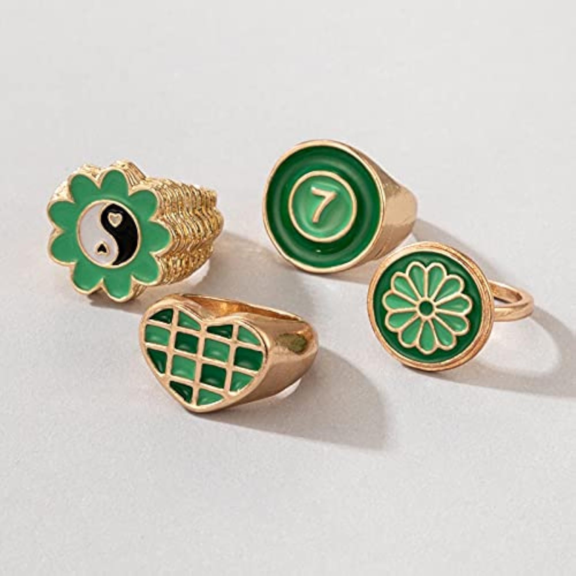 Enamelled Rings Combo for Women (Combo 3)